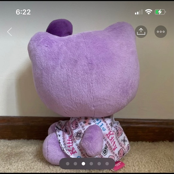 HELLO KITTY PURPLE PLUSH - Picture 3 of 6